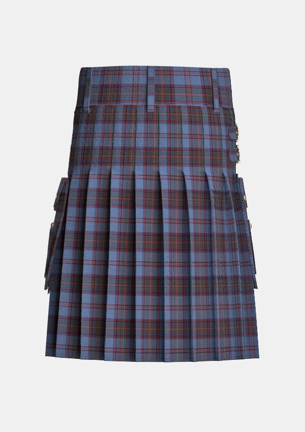 Utility_Taggart_Tartan_10003_kilt_back_image_with_pleated_design_and_adjustable_buckles_for_men