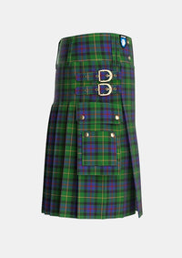 Utility_Tait_1_Tartan_5949_kilt_right_image_with_pleated_design_and_adjustable_buckles_for_men