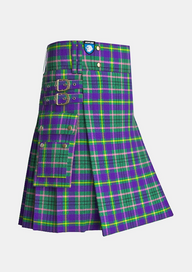 Utility_Taylor_Weathered_Tartan_kilt_side_image_with_pleated_design_and_adjustable_buckles_for_men