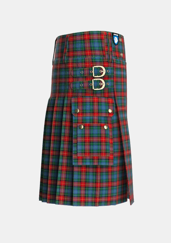 Utility_Teall_of_Teallach_Tartan_1065_kilt_right_image_with_pleated_design_and_adjustable_buckles_for_men