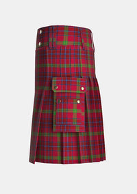 Utility_Telfer_Tartan_10083_kilt_left_image_with_pleated_design_and_adjustable_buckles_for_men