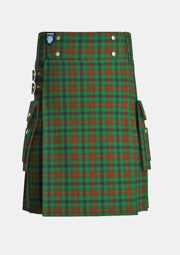 Utility_Tennant_tartan_1110_kilt_front_image_with_pleated_design_and_adjustable_buckles_for_men