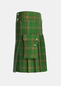 Utility_Terry_Tartan_2204_kilt_left_image_with_pleated_design_and_adjustable_buckles_for_men