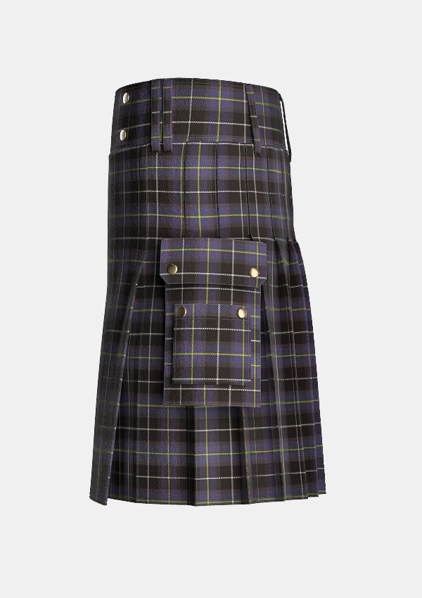 Utility_Teylu_Coleman_Tartan_10792_kilt_left_image_with_pleated_design_and_adjustable_buckles_for_men