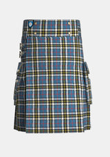 Utility_Thompson_tartan_1383_kilt_front_image_with_pleated_design_and_adjustable_buckles_for_men
