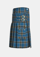 Utility_Thomson_Dress_Blue_Tartan_5130_kilt_right_image_with_pleated_design_and_adjustable_buckles_for_men
