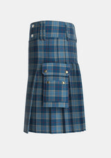 Utility_Thorburn_Lochcarron_Tartan_6409_kilt_left_image_with_pleated_design_and_adjustable_buckles_for_men