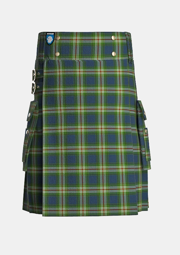 Utility_Todd_Tartan_5107_kilt_front_image_with_pleated_design_and_adjustable_buckles_for_men