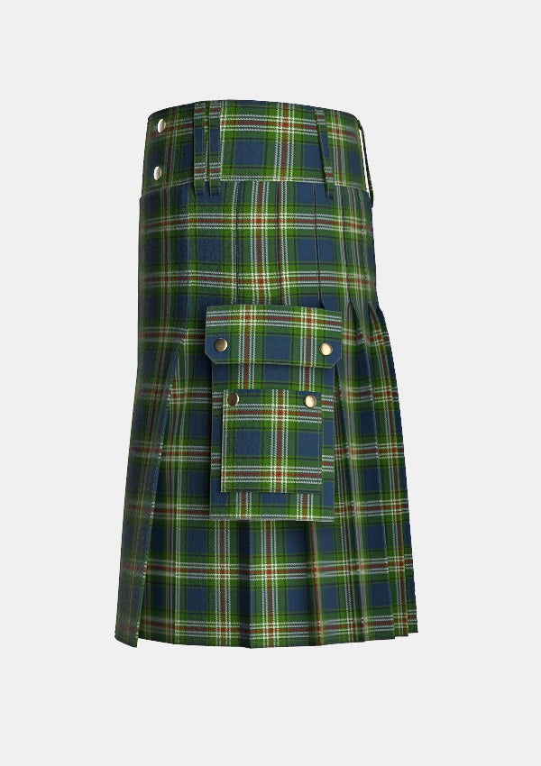 Utility_Todd_Tartan_5107_kilt_left_image_with_pleated_design_and_adjustable_buckles_for_men
