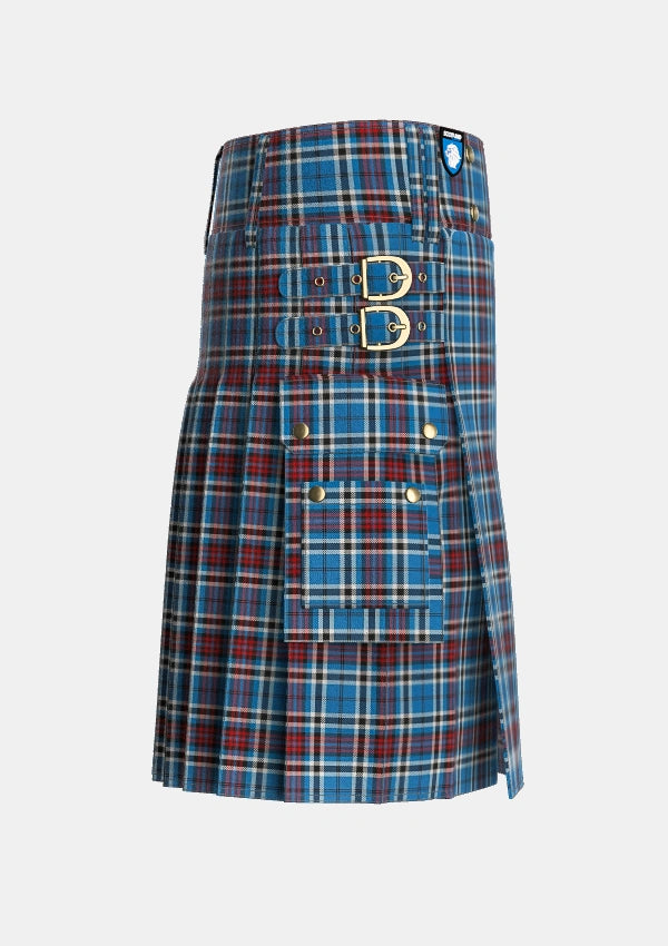 Utility_Trillard_Personal_Tartan_6235_kilt_right_image_with_pleated_design_and_adjustable_buckles_for_men