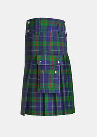 Utility_Tulloch_Tartan_12015_kilt_left_image_with_pleated_design_and_adjustable_buckles_for_men