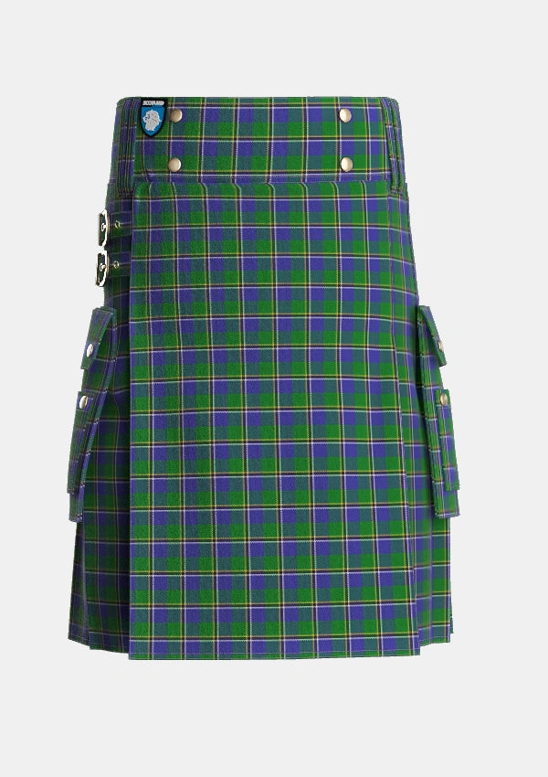 Utility_Turnbull_Hunting_1983_2_Tartan_1265_kilt_front_image_with_pleated_design_and_adjustable_buckles_for_men