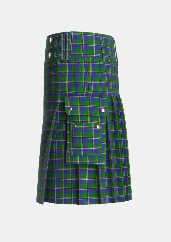 Utility_Turnbull_Hunting_1983_2_Tartan_1265_kilt_left_image_with_pleated_design_and_adjustable_buckles_for_men