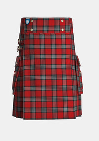 Utility_Turner_tartan_6285_kilt_front_image_with_pleated_design_and_adjustable_buckles_for_men
