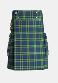 Utility_Tweedside_Hunting_Tartan_163_kilt_front_image_with_pleated_design_and_adjustable_buckles_for_men