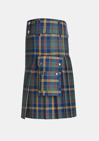 Utility_US-Marine_Corp_Tartan_kilt_left_image_with_pleated_design_and_adjustable_buckles_for_men