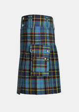 Utility_US_Air_Force_Tartan_kilt_left_image_with_pleated_design_and_adjustable_buckles_for_men