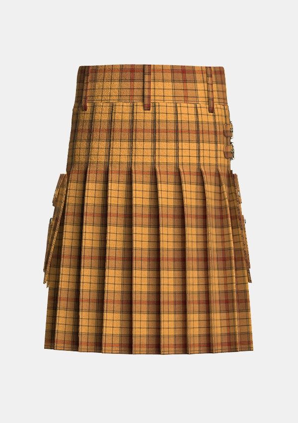 Utility_Ulster_Tartan_kilt_back_image_with_pleated_design_and_adjustable_buckles_for_men