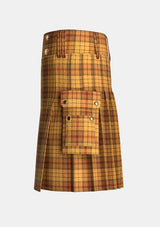 Utility_Ulster_Tartan_kilt_left_image_with_pleated_design_and_adjustable_buckles_for_men
