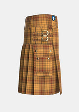 Utility_Ulster_Tartan_kilt_right_image_with_pleated_design_and_adjustable_buckles_for_men