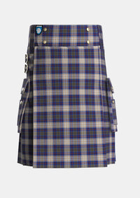 Utility_Unidentified_Gordon_variant_Tartan_1730_kilt_front_image_with_pleated_design_and_adjustable_buckles_for_men