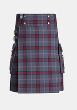 Utility_University_of_Edinburgh_Tartan_7516_kilt_front_image_with_pleated_design_and_adjustable_buckles_for_men