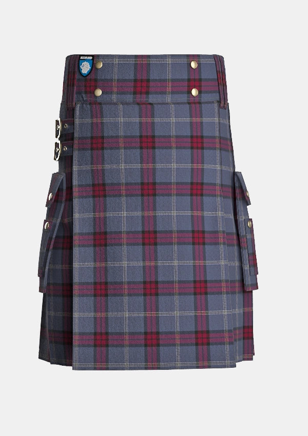Utility_University_of_Edinburgh_Tartan_7516_kilt_front_image_with_pleated_design_and_adjustable_buckles_for_men