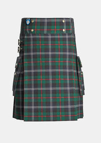 Utility_Urquhart_Modern_Tartan_kilt_front_image_with_pleated_design_and_adjustable_buckles_for_men