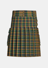 Utility_Vaughan_Tartan_6168_kilt_back_image_with_pleated_design_and_adjustable_buckles_for_men