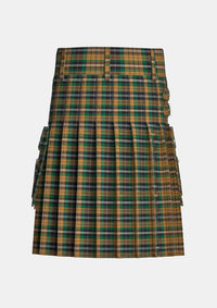 Utility_Vaughan_Tartan_6168_kilt_back_image_with_pleated_design_and_adjustable_buckles_for_men