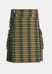 Utility_Vaughan_Tartan_6168_kilt_front_image_with_pleated_design_and_adjustable_buckles_for_men