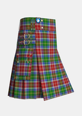 Utility_Veitch_Tartan_13071_kilt_side_image_with_pleated_design_and_adjustable_buckles_for_men
