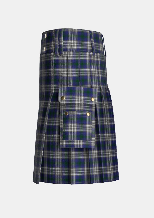 Utility_Viking_Heritage_tartan_13348_kilt_left_image_with_pleated_design_and_adjustable_buckles_for_men
