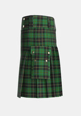Utility_Vipont_Yellow_line_Tartan_1491_kilt_left_image_with_pleated_design_and_adjustable_buckles_for_men