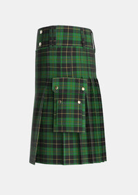 Utility_Vipont_Yellow_line_Tartan_1491_kilt_left_image_with_pleated_design_and_adjustable_buckles_for_men