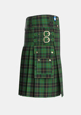 Utility_Vipont_Yellow_line_Tartan_1491_kilt_right_image_with_pleated_design_and_adjustable_buckles_for_men