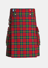 Utility_Waddell_Tartan_10428_kilt_front_image_with_pleated_design_and_adjustable_buckles_for_men