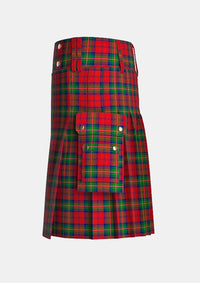 Utility_Waddell_Tartan_10428_kilt_left_image_with_pleated_design_and_adjustable_buckles_for_men