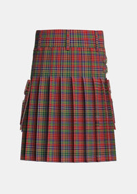 Utility_Waggrall_Tartan_1691_kilt_back_image_with_pleated_design_and_adjustable_buckles_for_men