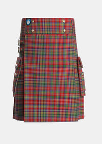 Utility_Waggrall_Tartan_1691_kilt_front_image_with_pleated_design_and_adjustable_buckles_for_men