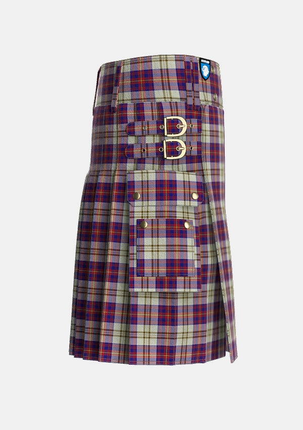 Utility_Walker_Dress_Personal_Tartan_2070_kilt_right_image_with_pleated_design_and_adjustable_buckles_for_men