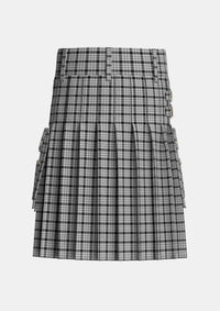 Utility_Wallace_Dress_Tartan_1251_kilt_back_image_with_pleated_design_and_adjustable_buckles_for_men