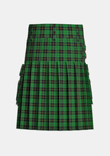 Utility_Wallace_Hunting_Tartan_1101_kilt_back_image_with_pleated_design_and_adjustable_buckles_for_men
