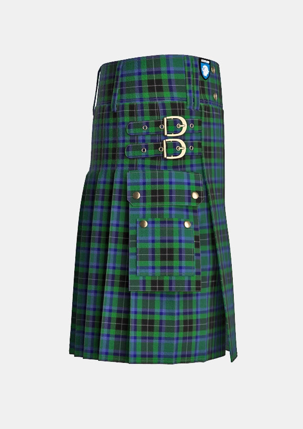 Utility_Walsh_Ryan_Tartan_13811_kilt_right_image_with_pleated_design_and_adjustable_buckles_for_men