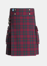Utility_Wanstall_Tartan_6099_kilt_front_image_with_pleated_design_and_adjustable_buckles_for_men