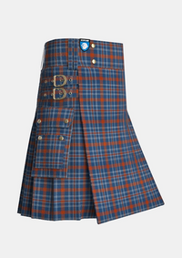 Utility_Water_of_Life_Society_Tartan_14898_kilt_side_image_with_pleated_design_and_adjustable_buckles_for_men