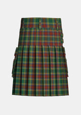 Utility_Waterford_County_Tartan_2255_kilt_back_image_with_pleated_design_and_adjustable_buckles_for_men