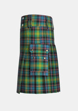 Utility_Watson_tartan_kilt_left_image_with_pleated_design_and_adjustable_buckles_for_men