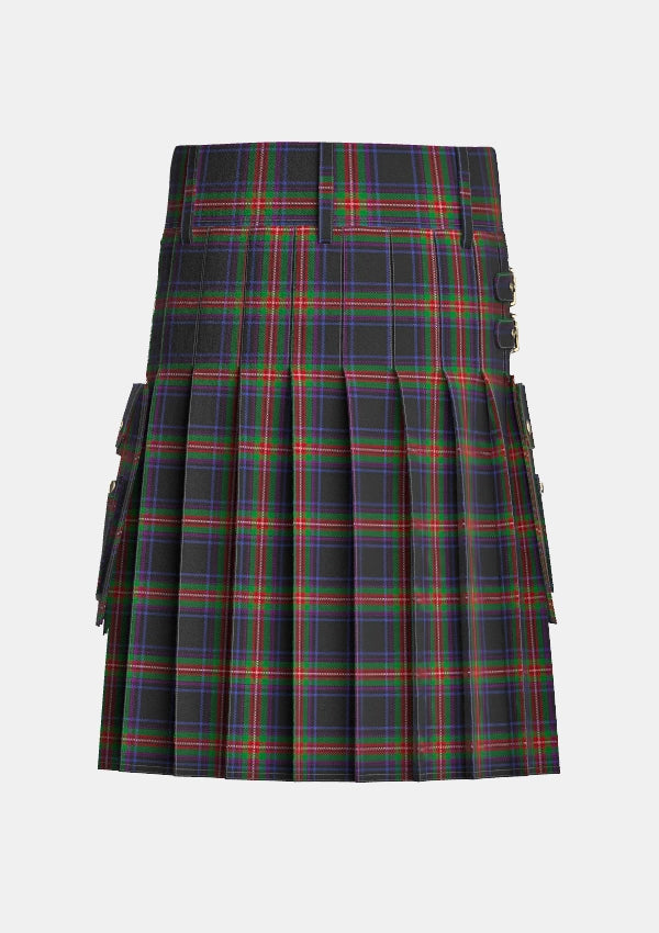 Utility_Watt_Tartan_4210_kilt_back_image_with_pleated_design_and_adjustable_buckles_for_men