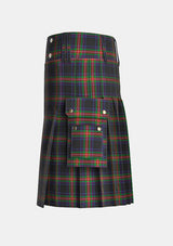 Utility_Watt_Tartan_4210_kilt_left_image_with_pleated_design_and_adjustable_buckles_for_men